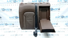 Rear seat, 2nd row, upper right, Audi Q3 8U 15-18, brown leather, with belt, dry-cleanable, broken armrest opening handle mount