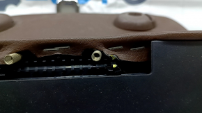 Rear seat, 2nd row, upper right, Audi Q3 8U 15-18, brown leather, with belt, dry-cleanable, broken armrest opening handle mount