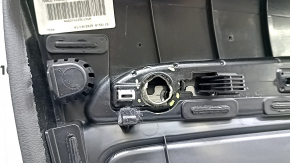 Front right door panel for Audi Q3 8U 15-18, black with brown leather, wood trim, with handle, dry-cleanable, broken fasteners