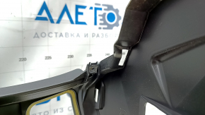 Infiniti Q50 18-21 black dashboard without airbag, under speaker, cracks, whitened plastic