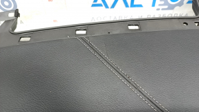 Infiniti Q50 18-21 black dashboard without airbag, under speaker, cracks, whitened plastic