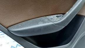 Door trim panel rear left Audi Q3 8U 15-18 black with brown leather, wood trim, with handle, broken fasteners