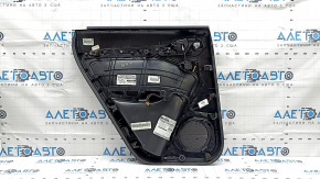 Door trim panel, rear right, Audi Q3 8U 15-18, black with brown leather, wood trim, with handle, broken fasteners