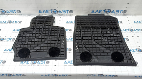 Set of floor mats for BMW X3 F25 15-17, black rubber, worn, emblem missing