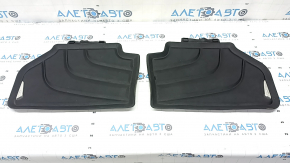 Set of floor mats for BMW X3 F25 15-17, black rubber, worn, emblem missing
