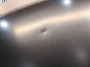 The hood of a bare Audi A4 B8 13-16 restyling steel, dented