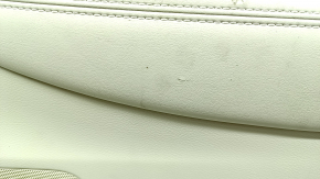 Door trim panel rear right Infiniti Q50 14-20 beige, armrest and insert beige leather, molding under the tree, gray molding, with handle, tear