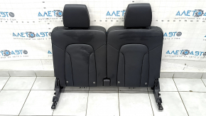 Rear seat backrest, 3rd row, complete, Audi Q7 4L 10-15, black leather