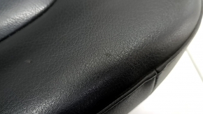 Rear seats, 2nd row, left, Audi Q7 4L 10-15 with seat belt, heated, black leather, dents, scratches, needs cleaning, worn seat belt, missing button cover
