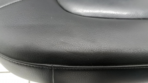Rear seats, 2nd row, left, Audi Q7 4L 10-15 with seat belt, heated, black leather, dents, scratches, needs cleaning, worn seat belt, missing button cover