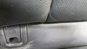 Rear seats, 2nd row, left, Audi Q7 4L 10-15 with seat belt, heated, black leather, dents, scratches, needs cleaning, worn seat belt, missing button cover