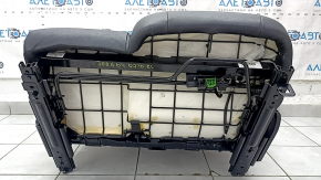Rear seats, 2nd row, left, Audi Q7 4L 10-15 with seat belt, heated, black leather, dents, scratches, needs cleaning, worn seat belt, missing button cover