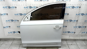 Front left door assembly for an Audi Q7 4L 10-15 keyless, white LS9R, scratches on the glass and trim