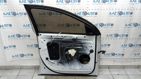 Front left door assembly for an Audi Q7 4L 10-15 keyless, white LS9R, scratches on the glass and trim
