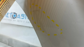 Audi Q7 4L 10-15 keyless rear right door assembly, tinted, white LS9R, dents, nicks, scratches on glass