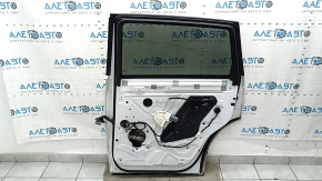 Audi Q7 4L 10-15 keyless rear right door assembly, tinted, white LS9R, dents, nicks, scratches on glass