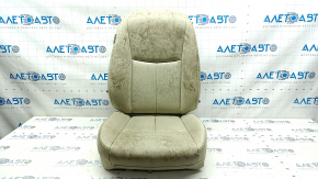 Infiniti Q50 14-20 passenger seat upholstery, beige leather, heated, oxidized chips, dry cleanable