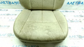 Infiniti Q50 14-20 passenger seat upholstery, beige leather, heated, oxidized chips, dry cleanable