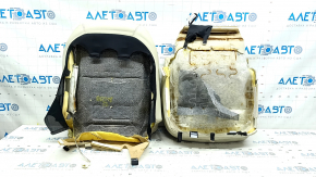 Driver's seat upholstery for an Infiniti Q50 14-20, beige leather, heated, dented leather, worn, oxidized chips, dry cleanable