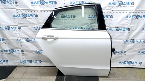 Rear right door assembly Ford Fusion mk5 13-17 keyless, white YZ, cobweb on the trim, bumpers