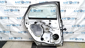 Rear left door assembly Ford Fusion mk5 13-17 keyless, white YZ, cobweb on the trim, bumpers