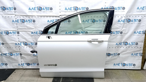 Front left door assembly for Ford Fusion mk5 13-20 hybrid, keyless, with code, white YZ, web on trim