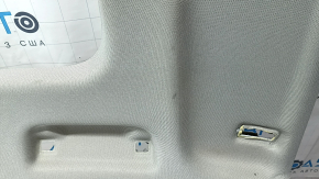 Headlining for an Audi Q7 4L 10-15 sunroof, gray, with speaker grilles, needs cleaning, tears, broken visor mounts