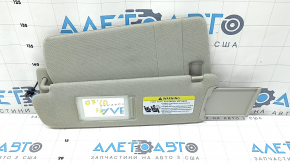 Left visor for Audi Q7 4L 10-15, gray, cloth, no hook, needs cleaning, broken latch