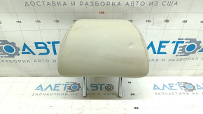 Rear left headrest for Infiniti Q50 14-24, beige leather, dented, needs cleaning