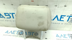 Rear left headrest for Infiniti Q50 14-24, beige leather, dented, needs cleaning