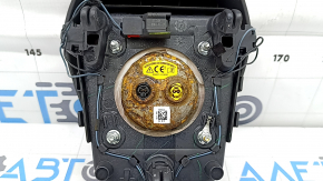 Black steering wheel airbag for the driver's side of a Ford Fusion mk5 17-20, dry-cleanable, rusty squib