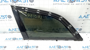 Rear left window glass, blind, Audi Q7 4L, 10-15 tinted, scratches on the trim, broken connector
