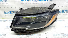 Jeep Compass 17-21 halogen front left headlight, with mount, broken mount, oxidized connector, scratch