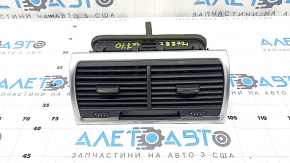 Audi Q7 4L 10-15 black and chrome dashboard air vent, blistered coating, broken mount
