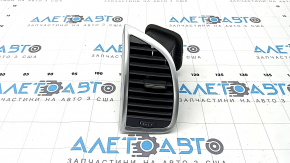 Left dashboard air duct deflector for Audi Q7 4L 10-15, black with chrome, broken guide