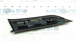 Left side window molding for a Jeep Compass 17-24, gloss black, defective fasteners, scratches