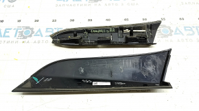 Right side window molding for a Jeep Compass 17-24, gloss black, defective fasteners, scratches