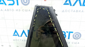 BMW X5 E70 07-13 rear left triangle door glass, green tint, seal dried out