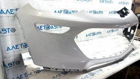 The front bumper is bare, Chevrolet Bolt 17-21 white GAZ, pressed, the mount is broken
