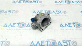 Infiniti Q50 14-20 3.0T cooling system flange on the thermostat housing, with sensor