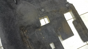 Front floor covering for Audi Q7 4L 10-15 black, needs cleaning, torn