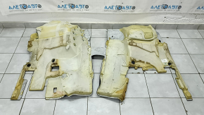 Front floor covering for Audi Q7 4L 10-15 black, needs cleaning, torn