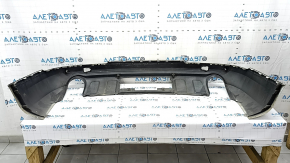 Bare rear bumper, lower part, Audi Q7 4L 10-15, white, without plugs and trim, with moldings, scratches