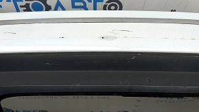 Bare rear bumper, lower part, Audi Q7 4L 10-15, white, without plugs and trim, with moldings, scratches