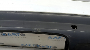 Bare rear bumper, lower part, Audi Q7 4L 10-15, white, without plugs and trim, with moldings, scratches