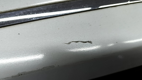 Bare rear bumper, lower part, Audi Q7 4L 10-15, white, without plugs and trim, with moldings, scratches