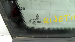 Rear left window glass, VW Jetta 19-24 matte GLI, cracked seal