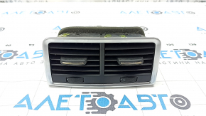 Audi Q7 4L 10-15 center console air vent, black with chrome, scratches