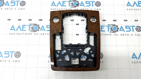Wood grain center console trim for multimedia controls on an Audi Q7 4L 10-15, scratches, and cracks