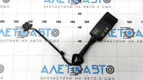 Audi Q7 4L 10-15 passenger seat belt latch, black, with sensor